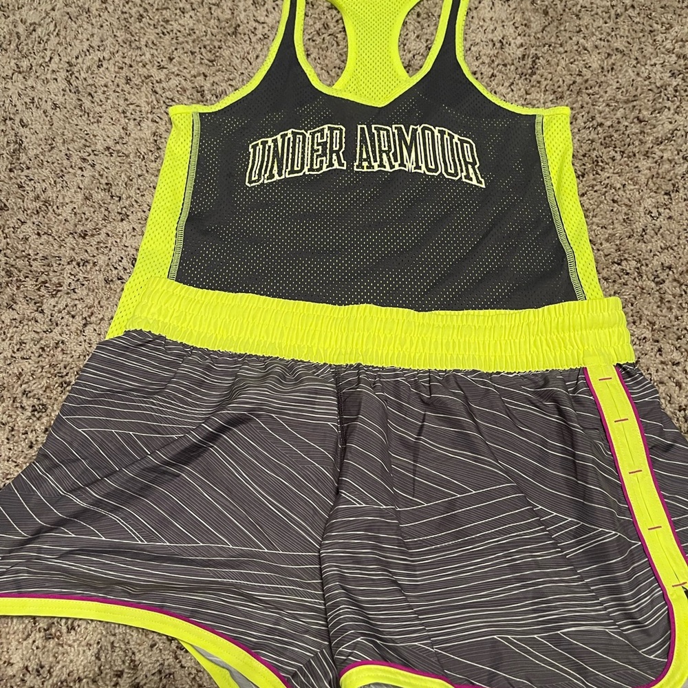 Under armor, top and short set